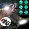 Super Bright Bike Light Set USB Rechargeable Headlight Taillight Set Waterproof LED Bicycle Front and Rear Lights for Night Riding Cycling