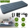 Inflatable Air Mattress Air Sleeping Bed Pad Single Camping Air Mattress with Electric Pump Car Charger Non-Leak for Home Camping