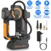 140W 150PSI 21V Battery Powered Tire Inflator Cordless Air Pump  Digital Air Compressor with LED Light for Cars Motorcycles Bicycles Balls