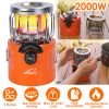 2000W 2 In 1 Camping Stove Tent Heater Outdoor Gas Stove Portable Backpacking Stove with 3 Modes 360Â° Radiant Heating for Camping Hiking Picnic BBQ