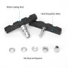5 Pairs V Bike Brake Pads Road Mountain Bicycle V-Brake Blocks Set 70mm Non-Slip V Bicycle Stop Caliper W/ Hex Nuts and Spacers