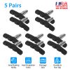 5 Pairs V Bike Brake Pads Road Mountain Bicycle V-Brake Blocks Set 70mm Non-Slip V Bicycle Stop Caliper W/ Hex Nuts and Spacers