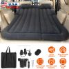 Inflatable SUV Air Mattress Thickened Camping Bed Cushion with Pillow Air Pump Storage Bag PVC Flocked Car Bed for Home Car Travel Camping