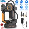 140W 150PSI 21V Battery Powered Tire Inflator Cordless Air Pump  Digital Air Compressor with LED Light for Cars Motorcycles Bicycles Balls