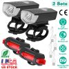 Bicycle Light Sets USB Rechargeable Bike Headlight Waterproof LED Bicycle Front Light Taillight 2 Kit