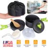 9Pcs Camping Cooking Ware Set Camping Stove Cookware Kit Aluminum Pot Pans Set for Hiking Picnic Outdoor