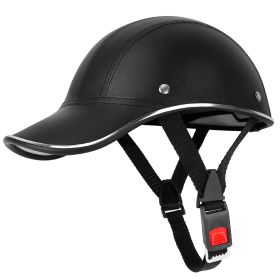 Safety Bicycle Helmet Adjustable Windproof Bike Helmet Sunshade Baseball Cap Anti-UV Cycling Motorcycle Hat Leather Helmet